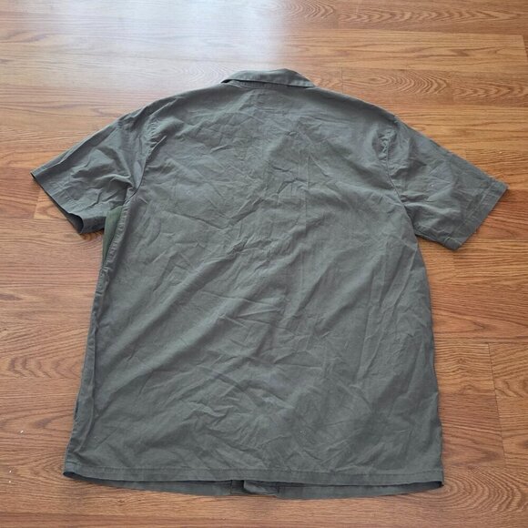 VOLCOM STONE SKATE VITALS ALEC MAJERUS Men's Woven Shirt Medium Military Green - Picture 9 of 11